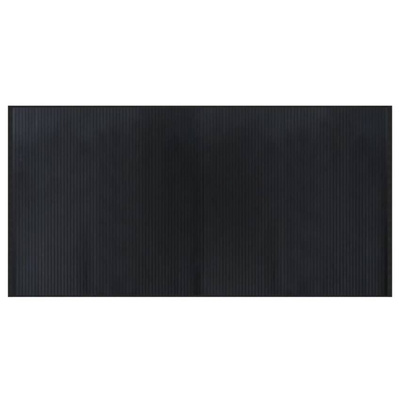 vidaXL Dywan prostokątny, czarny, 100x200 cm, bambusowy