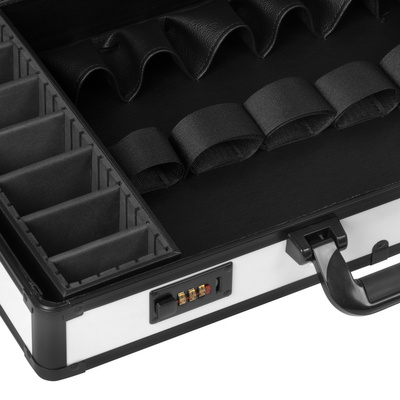 Walizka fryzjerska barberska biało czarna 136914