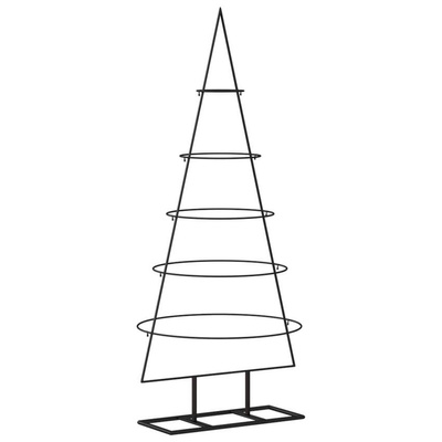 Metalowa choinka świąteczna, do dekoracji, czarna, 125 cm vidaXL