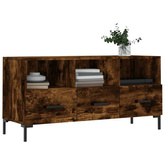 vidaXL Szafka pod TV, przydymiony dąb, 102x36x50 cm wariant 5
