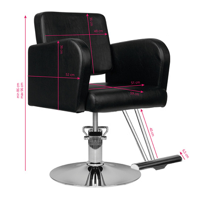 Hair System fotel fryzjerski HS92 czarny 126383