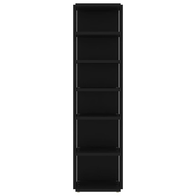 Szafka na buty, czarna, 27,5x27x102 cm, materiał drewnopochodny