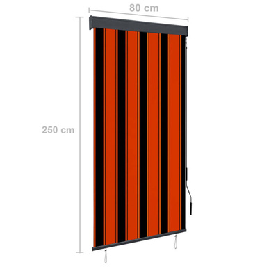 vidaXL Roleta zewnętrzna, 80x250 cm, pomarańczowo-brązowa