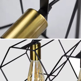 Lampa wisząca Abigali Honey, czarny 5xE27