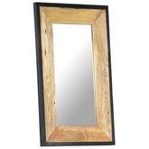 vidaXL Lustro, 80 x 50 cm, lite drewno mango