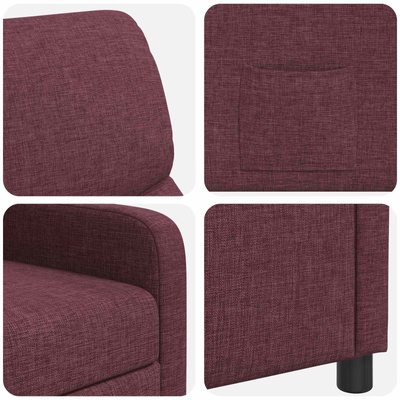 Fotel recliner Fioletowy Poliester