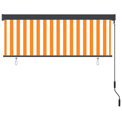 Roleta Biały i Pomarańczowy 180 x 250 cm Materiał i Aluminium