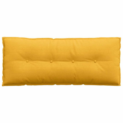 Poduszka na plecy Jasnożółty 120 x 50 cm Tkanina sztruksowa