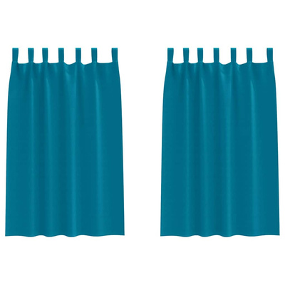 Firany blackout z kółkami 2 pcs Turkusowy 175 x 140 cm