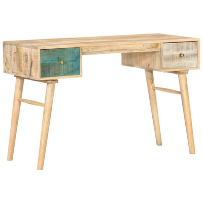 vidaXL Biurko, 118x50x75 cm, lite drewno mango