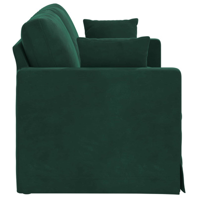 Sofa Ciemna zieleń 158 x 78 x 80 cm Aksamit