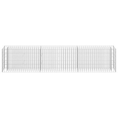 vidaXL Podwyższona donica gabionowa, galwanizowana stal, 270x30x60 cm