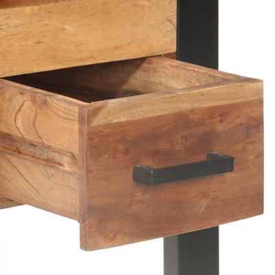 vidaXL Biurko, 110x50x76 cm, drewno stylizowane na sheesham