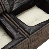 Sofa Ogrodowa z poduszką Brązowy 121 x 62 x 69cm polirattan