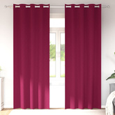 Firany blackout z kółkami 2 pcs Czerwone wino 260 x 140 cm