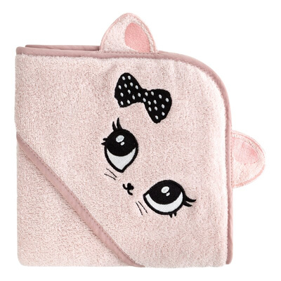 Ręcznik Kaptur różowy 100x100