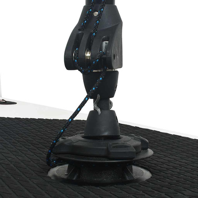 Nadmuchiwana deska SUP z żaglem i akcesoriami, czarno-biała