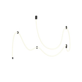 Lampa wisząca Abigali Skyline 60W flex nowoczesna 3m czarny