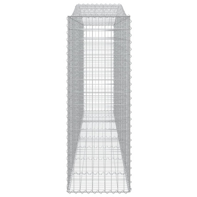 Kosze gabionowe, 9 szt, 400x50x140/160 cm, galwanizowane żelazo
