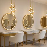 Lampa wisząca Abigali Spirali 20W spiralny złoty