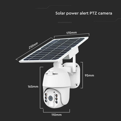 1080P Kamera zewnętrzna SMART z panelem solarnym / Sensor / IP65 / Biała