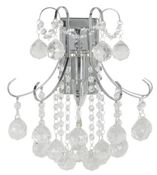 ścienna kinkiet kryształowy BARCELONA 1x60W E27 srebrny Lampa