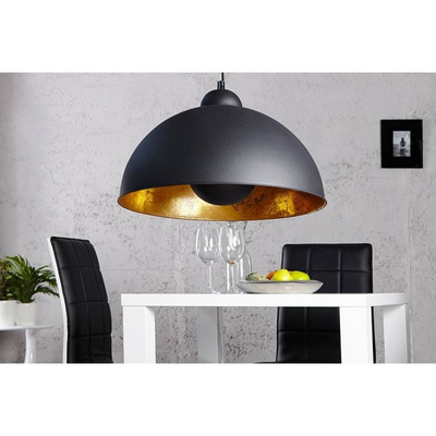 Lampa Wisząca Retro Loft Czarno Złota 40cm E27 Abruzzo Geo