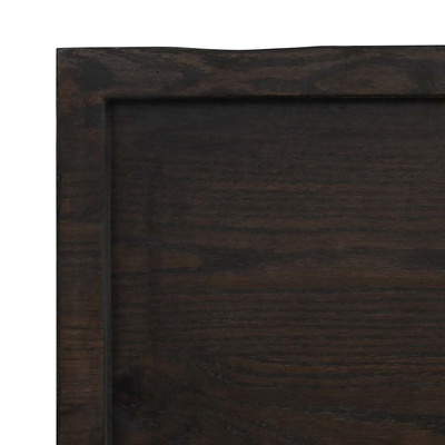 Półka, ciemnobrązowa, 160x60x(2-4) cm, wykończone drewno dębowe