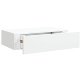 Półki ścienne z szufladą, 2 szt., białe, 40 x 23,5 x 10 cm, MDF