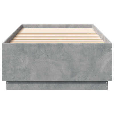 Ramka łóżka Betonowy szary 80 x 200 cm Drewno inżynieryjne