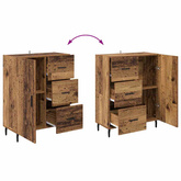 Highboard 2 szt. Stare drewno 69,5 x 34 x 180 cm