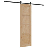 Drzwi przesuwne naturalny 61 x 198,5 cm Lite drewno sosnowe