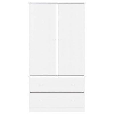 Szafa ALTA, biała, 90x55x170 cm, lite drewno sosnowe