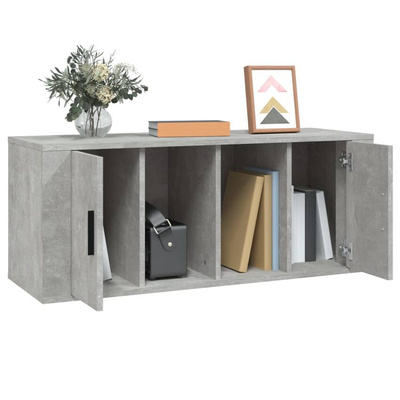 vidaXL Szafka pod TV, szarość betonu, 100x35x40 cm model standard