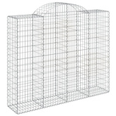 Kosze gabionowe, 13 szt, 200x50x160/180cm, galwanizowane żelazo