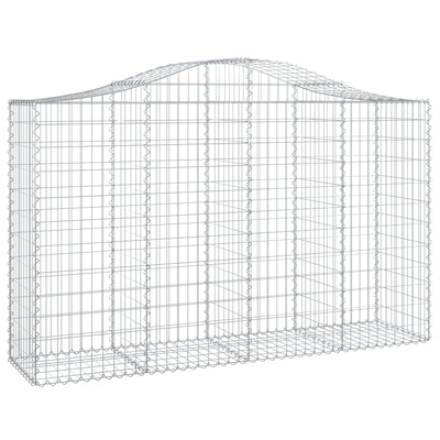 Kosze gabionowe, 6 szt, 200x50x120/140 cm, galwanizowane żelazo
