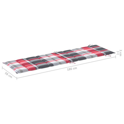 vidaXL Ogrodowy leżak ze stolikiem i poduszką, lite drewno akacjowe