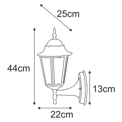 Kinkiet K-5006A UP CZARNY z serii LOZANA