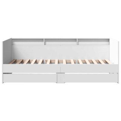 Łóżko dzienne z szufladami, bez materaca, białe, 90x200 cm model standard