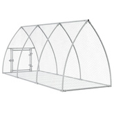 Klatka dla królika, srebrna, 300x105x120cm, stal galwanizowana