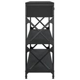 Stolik konsolowy, czarny, 100x28x75 cm, materiał drewnopochodny