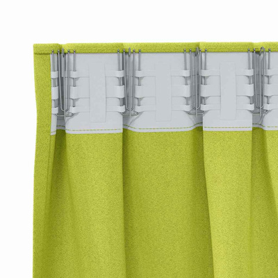 Firany blackout z kółkami 2 pcs Zielony 175 x 140 cm Poliester