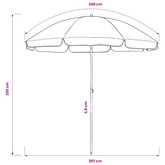 Parasol plażowy, piaskowy żółty, 240 cm