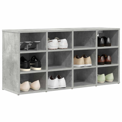 Szafka na buty z półką Betonowy szary 103 x 30 x 51 cm