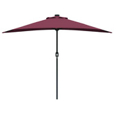 Parasolka ogrodowa Bordeaux Czerwony 294 x 150 x 224 cm