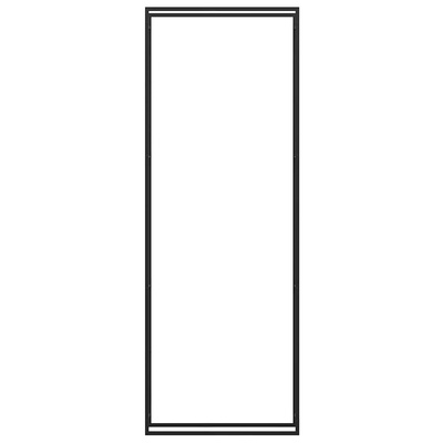 Stojak na drewno, matowy czarny, 110x28x312 cm, stalowy