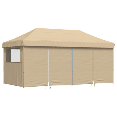 Namiot Imprezowy Beżowy 292 x 580 x 315 cm Materiał Oxford