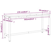 Rama do stołu roboczego, czerwono-czarna, 170x50x79 cm, metal