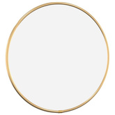 vidaXL Lustro ścienne, złote, Ø 30 cm, okrągłe