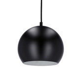 Lampa wisząca czarna E27 metal / drewno Flen Ledea 50101263